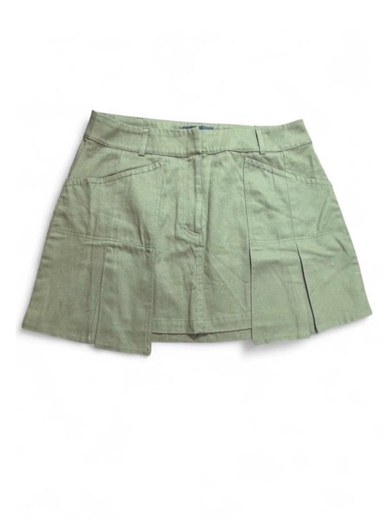 Anthropologie Dresses & Skirts - Anthropologie Olive Green Pleated Cargo Mini Skirt Utility Y2K Style M